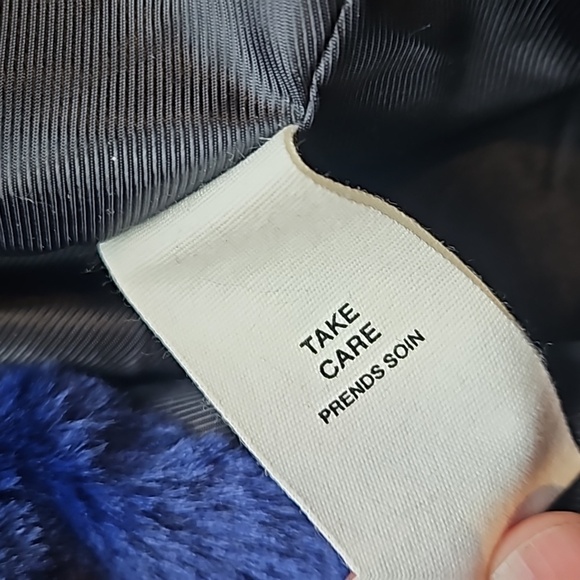 Avec Les Filles Royal Blue Mob Wife Notched Faux Fur Jacket L NWOT - Picture 6 of 8